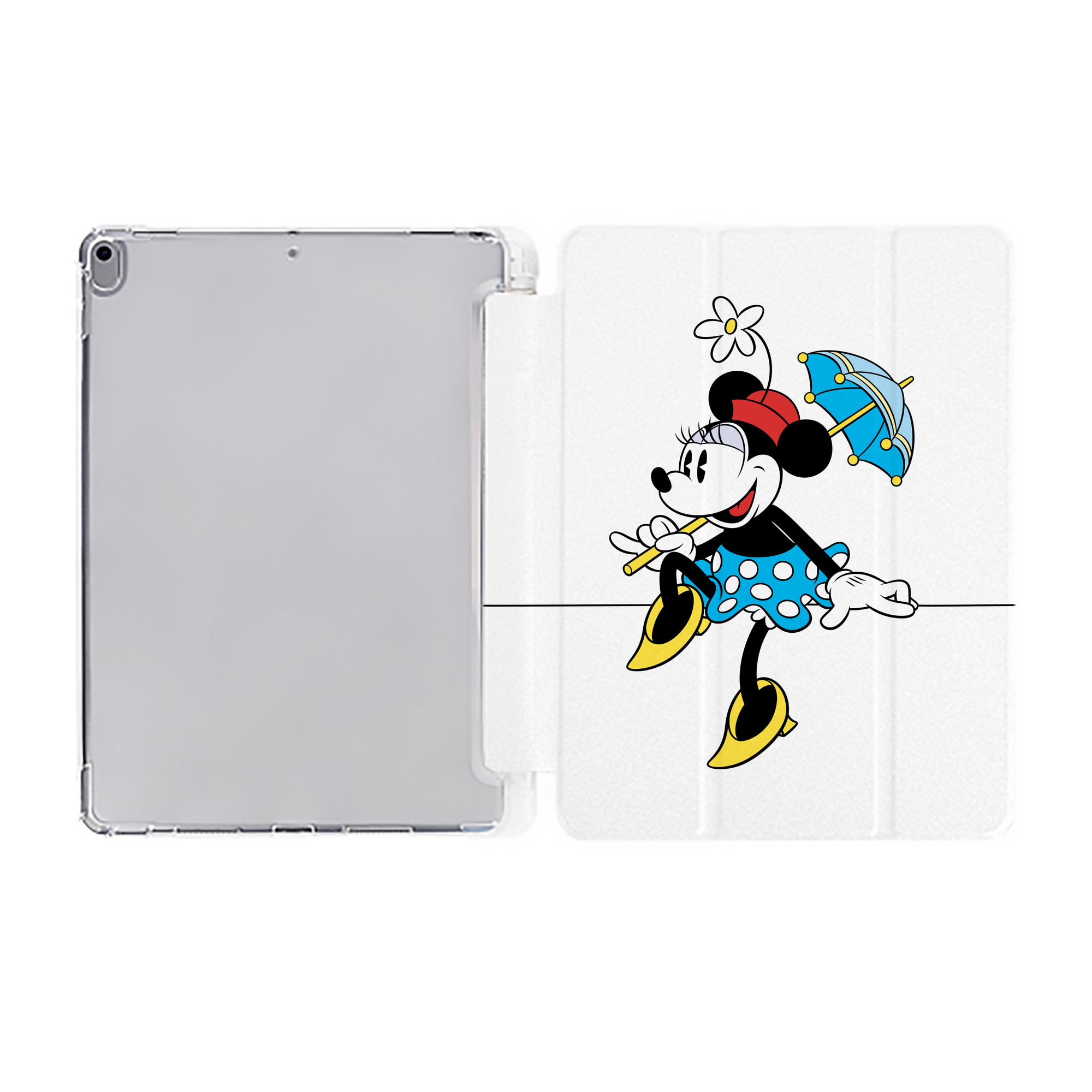 （画像用） ミッキーマウス Mickey Mouse IPad ケース ペン収納付き 三つ折りスタンド PUレザー×シリコン 対応機種9.5/10.5/10.9インチ